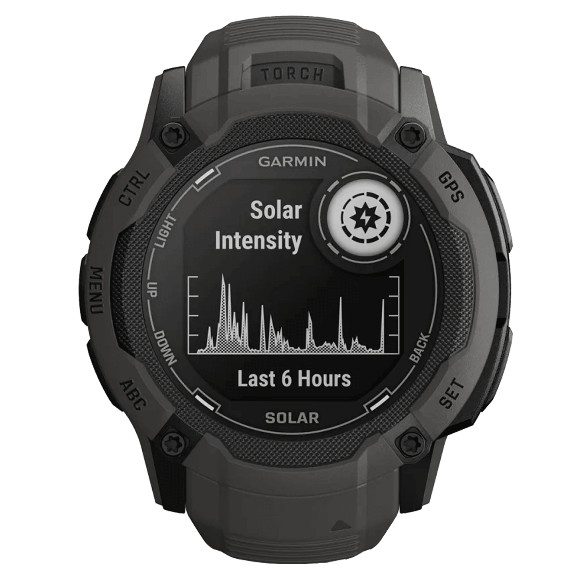 Montre Garmin Instinct 2X Solar Graphite bracelet silicone noir 50 mm 010-02805-00