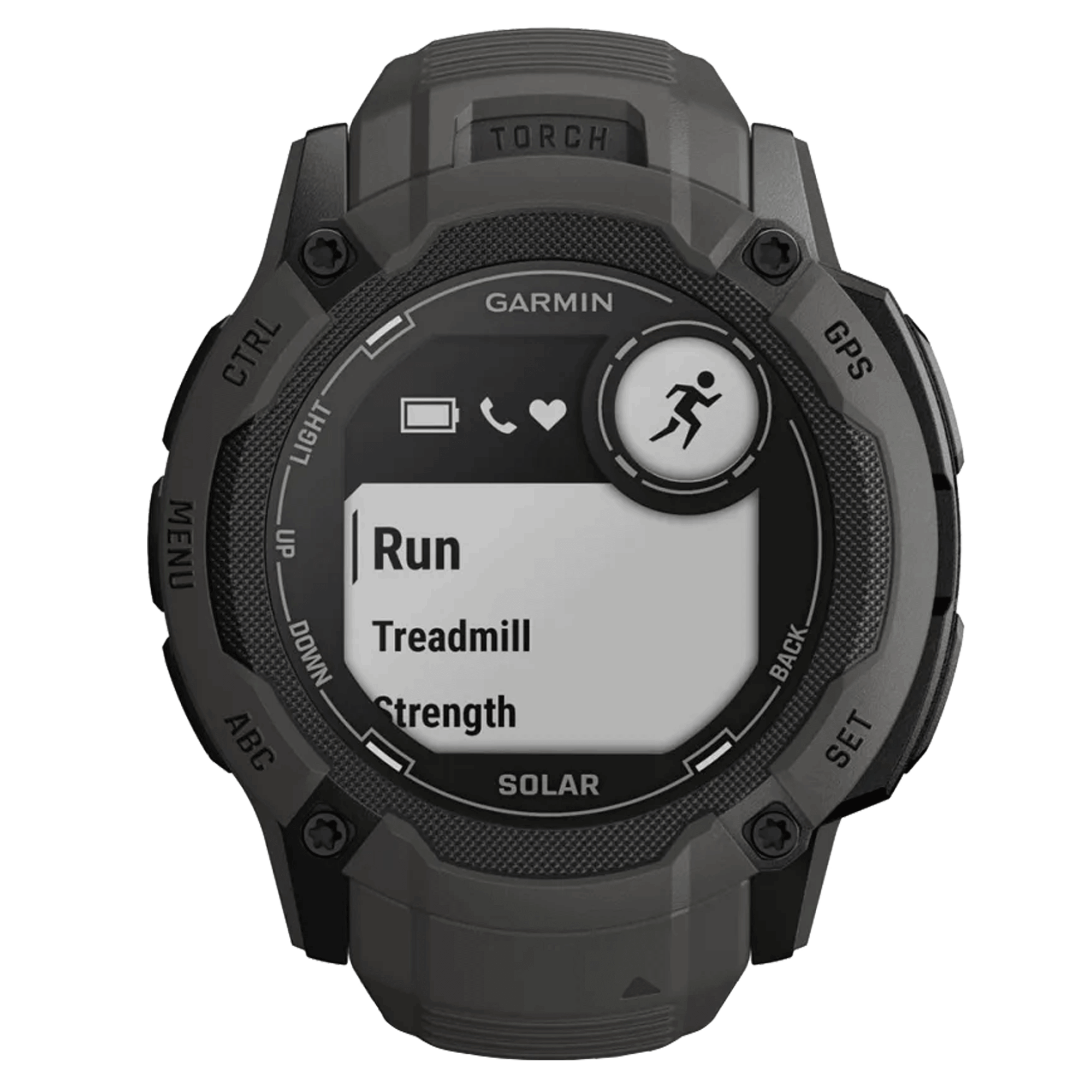 Garmin Instinct 2X Solar Graphite watch with black silicone strap 50 mm