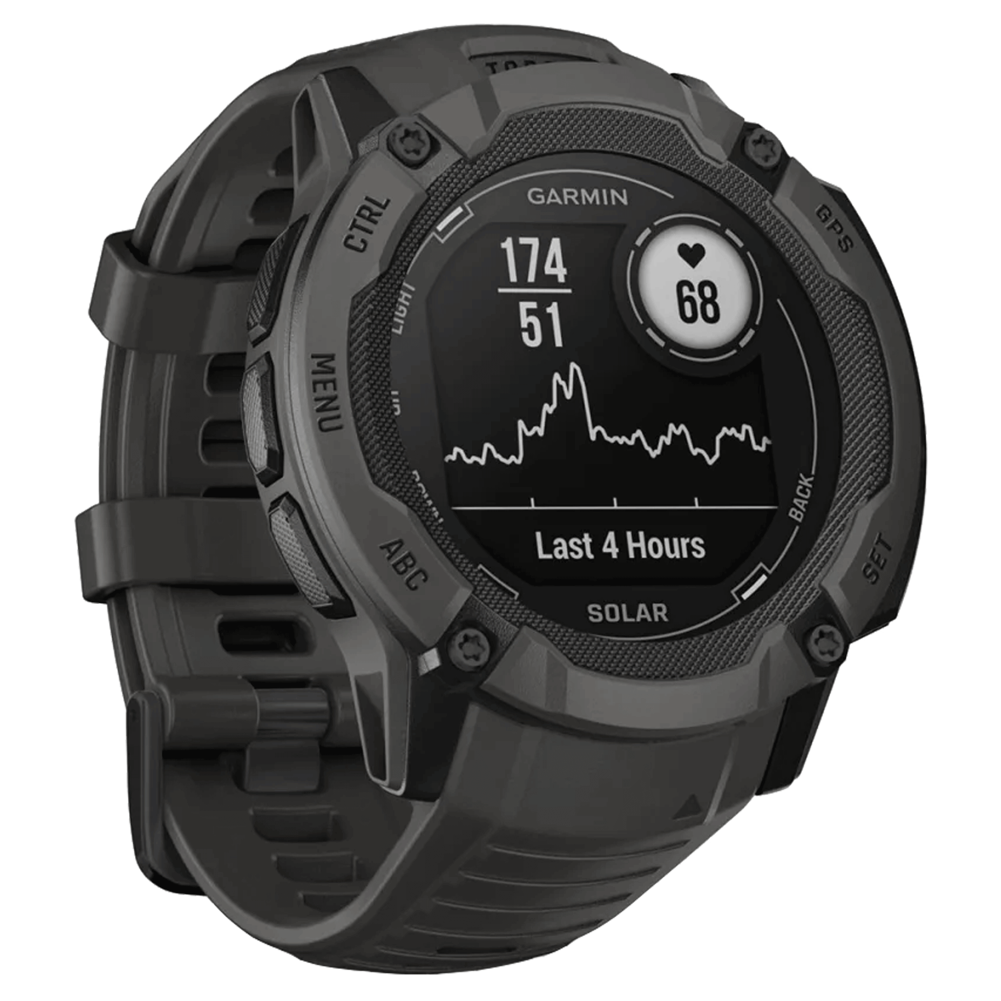 Montre Garmin Instinct 2X Solar Graphite bracelet silicone noir 50 mm 010-02805-00