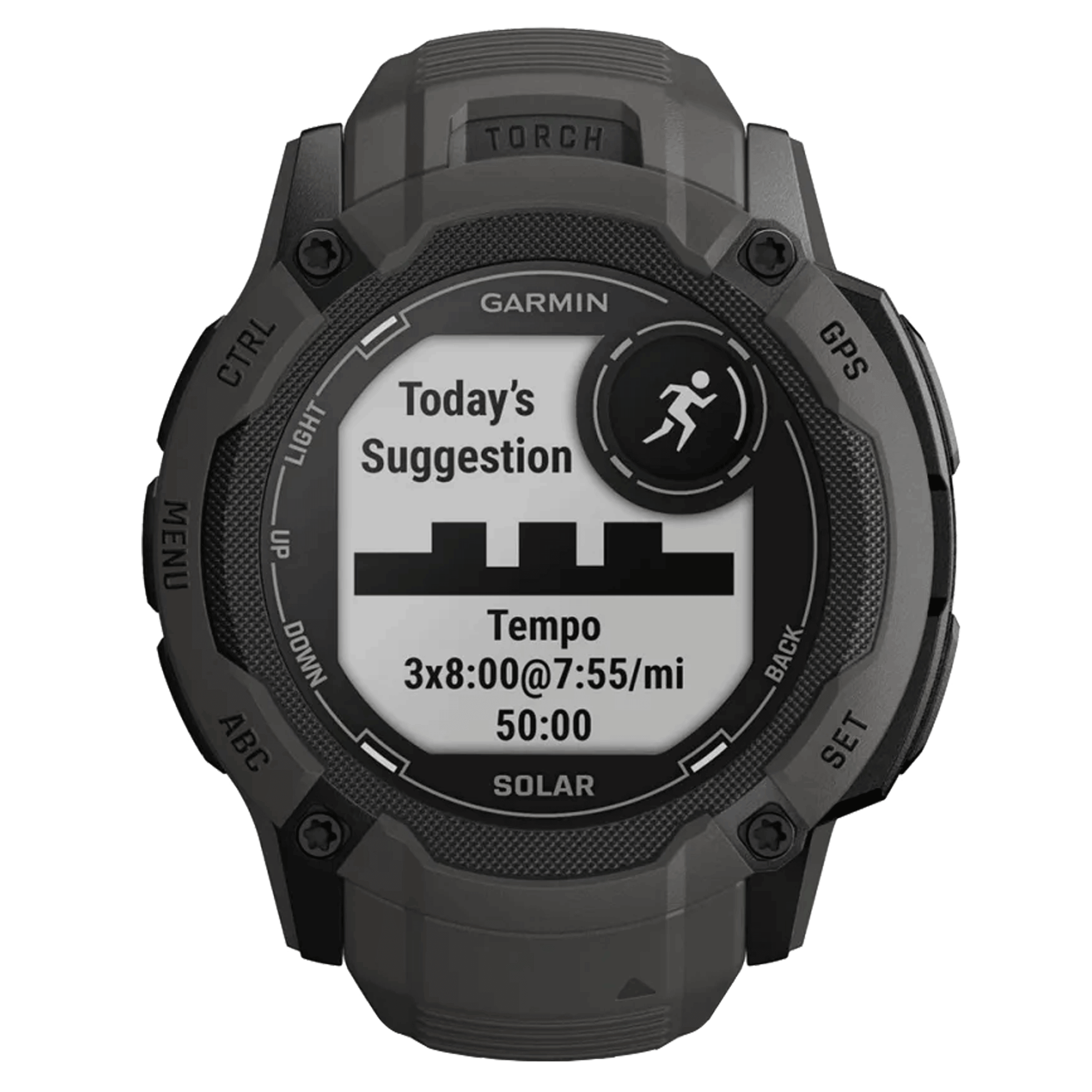 Garmin Instinct 2X Solar Graphite watch with black silicone strap 50 mm