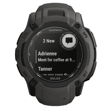 Garmin Instinct 2X Solar Graphite watch with black silicone strap 50 mm