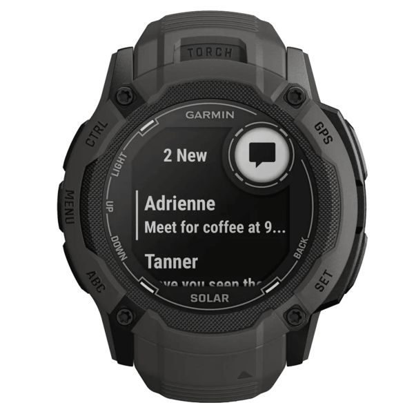 Montre Garmin Instinct 2X Solar Graphite bracelet silicone noir 50 mm 010-02805-00