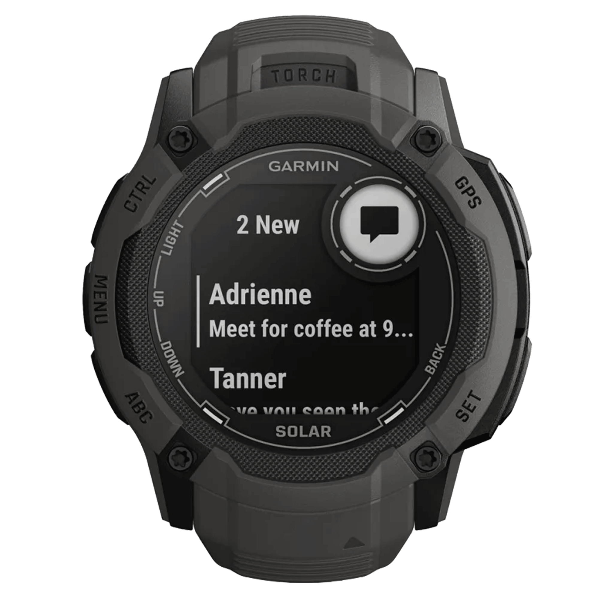 Montre Garmin Instinct 2X Solar Graphite bracelet silicone noir 50 mm 010-02805-00