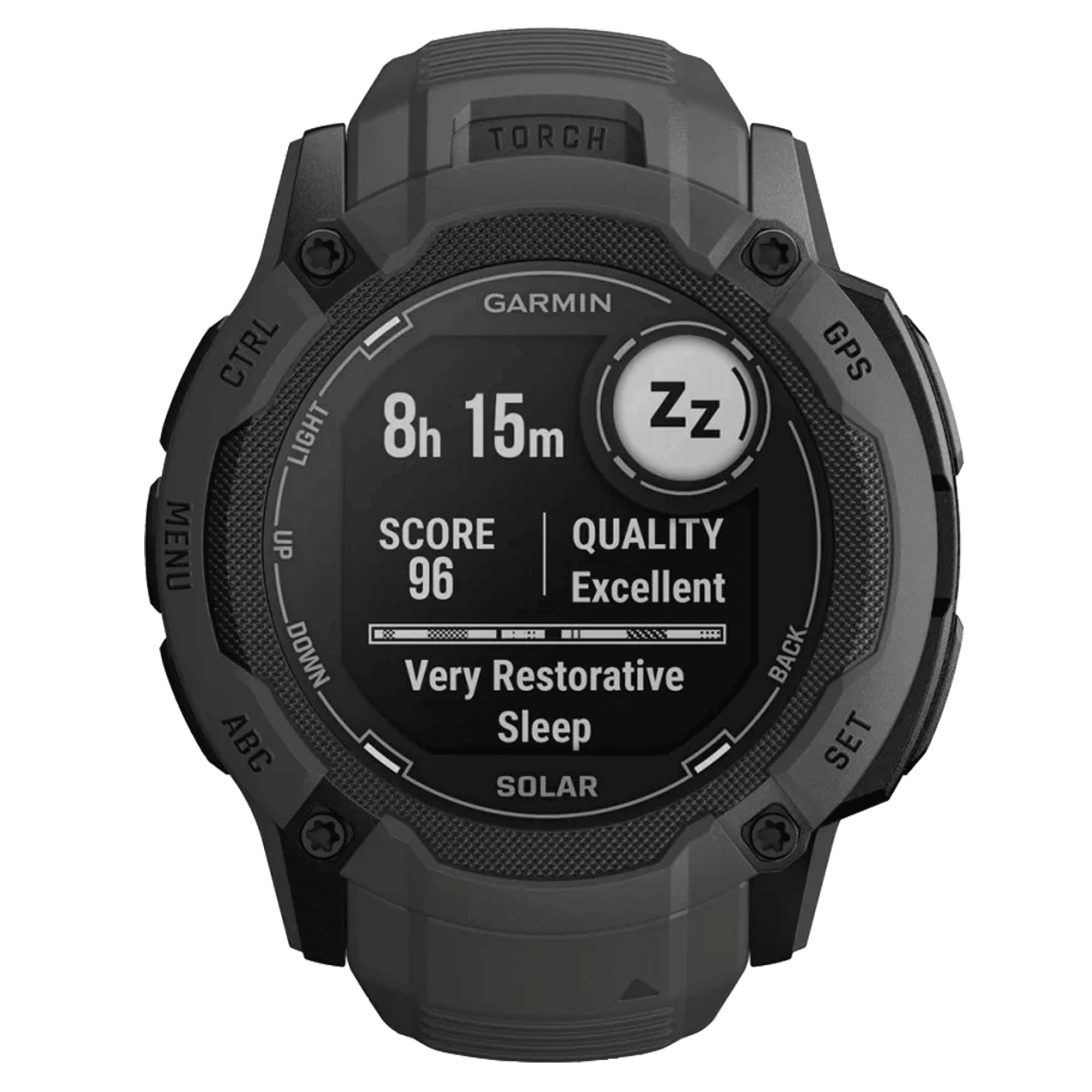 Garmin Instinct 2X Solar Graphite watch with black silicone strap 50 mm