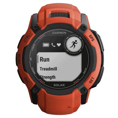Garmin Instinct 2X Solar Red watch with red silicone strap 50 mm