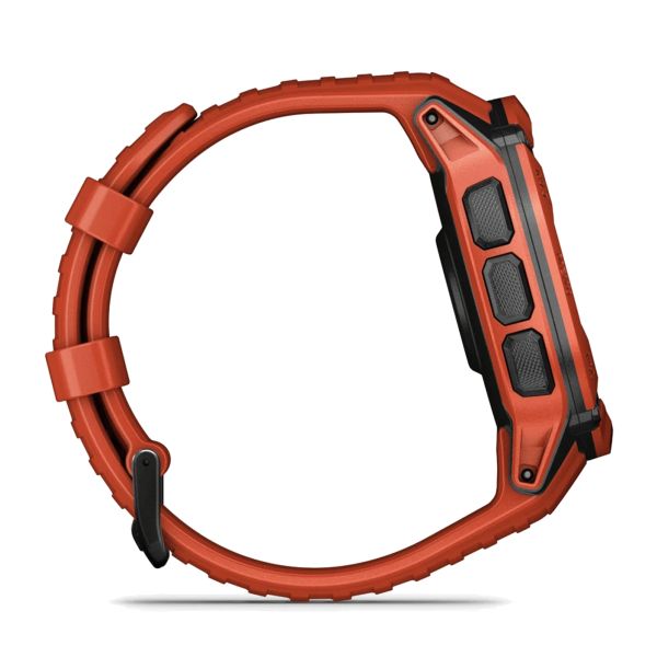 Garmin Instinct 2X Solar Red watch with red silicone strap 50 mm