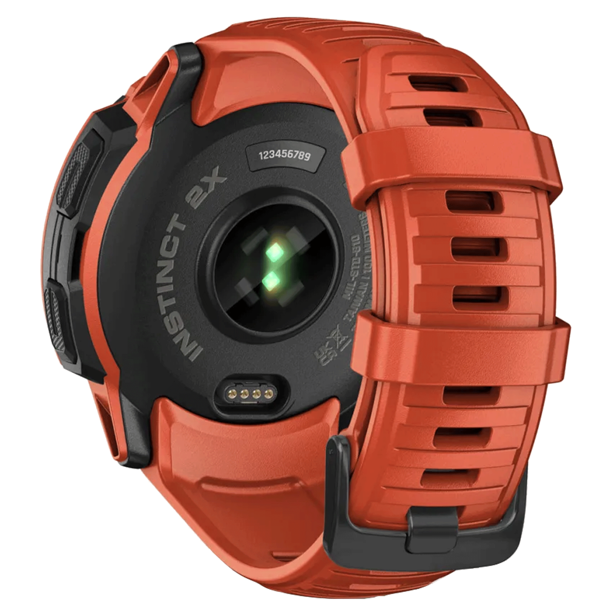 Garmin Instinct 2X Solar Red watch with red silicone strap 50 mm