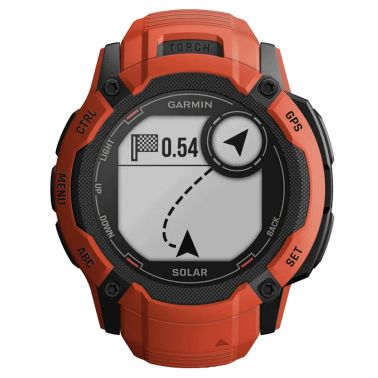 Garmin Instinct 2X Solar Red watch with red silicone strap 50 mm