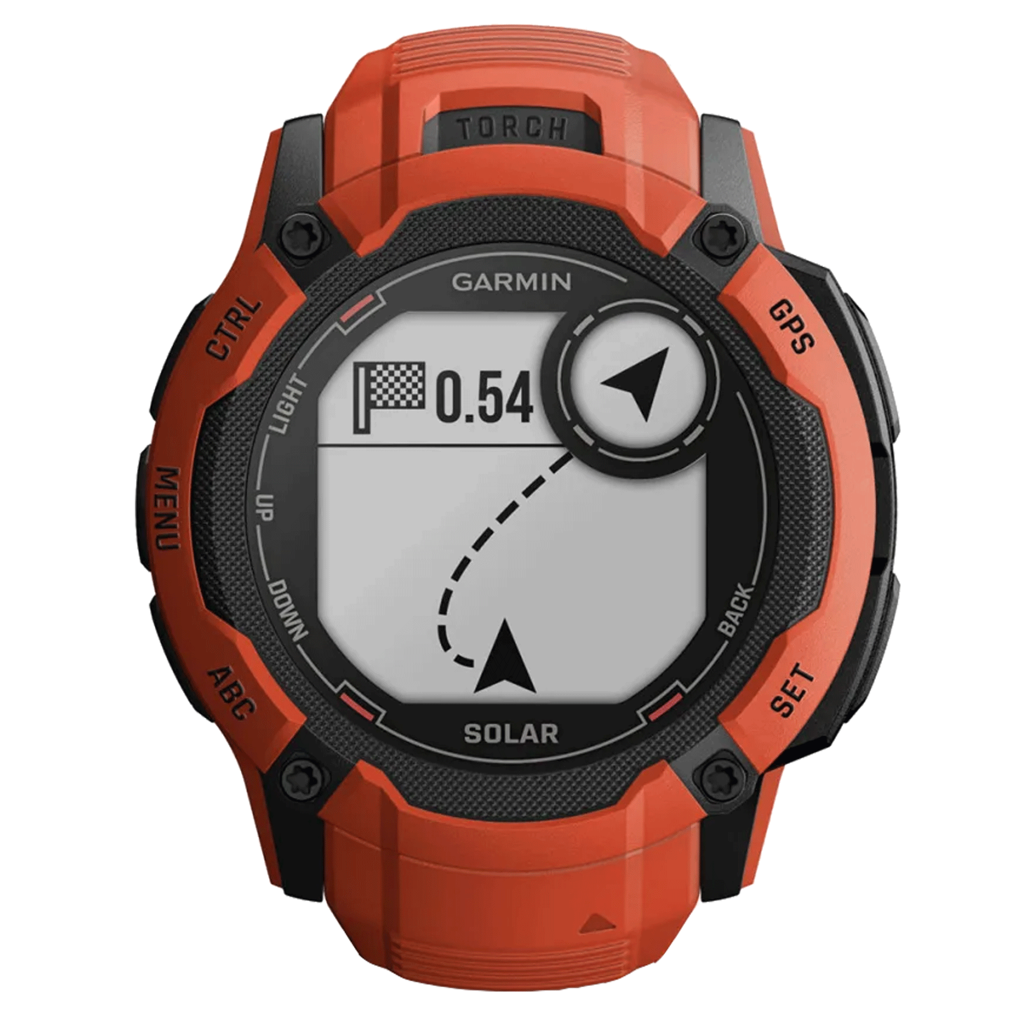 Montre Garmin Instinct 2X Solar Rouge bracelet silicone rouge 50 mm 010-02805-01