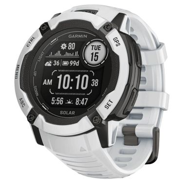Garmin Instinct 2X Solar White watch with white silicone strap 50 mm