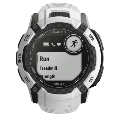 Montre Garmin Instinct 2X Solar Blanche bracelet silicone blanc 50 mm 010-02805-04