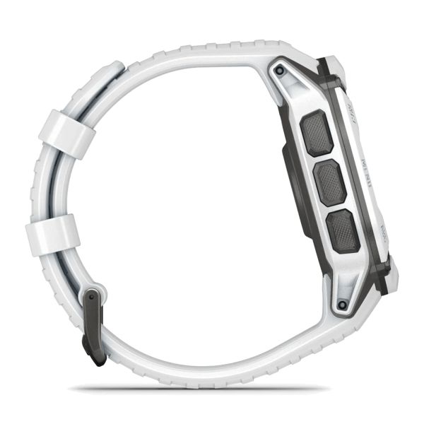 Garmin Instinct 2X Solar White watch with white silicone strap 50 mm