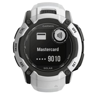 Garmin Instinct 2X Solar White watch with white silicone strap 50 mm