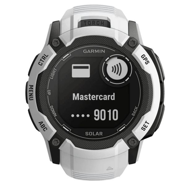Montre Garmin Instinct 2X Solar Blanche bracelet silicone blanc 50 mm 010-02805-04