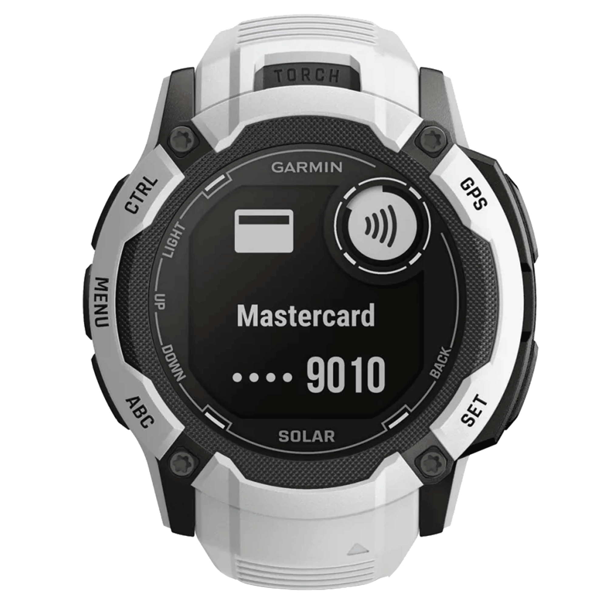 Garmin Instinct 2X Solar White watch with white silicone strap 50 mm