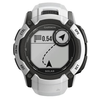 Montre Garmin Instinct 2X Solar Blanche bracelet silicone blanc 50 mm 010-02805-04