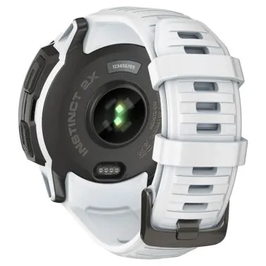 Montre Garmin Instinct 2X Solar Blanche bracelet silicone blanc 50 mm 010-02805-04