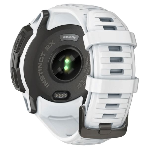 Montre Garmin Instinct 2X Solar Blanche bracelet silicone blanc 50 mm 010-02805-04