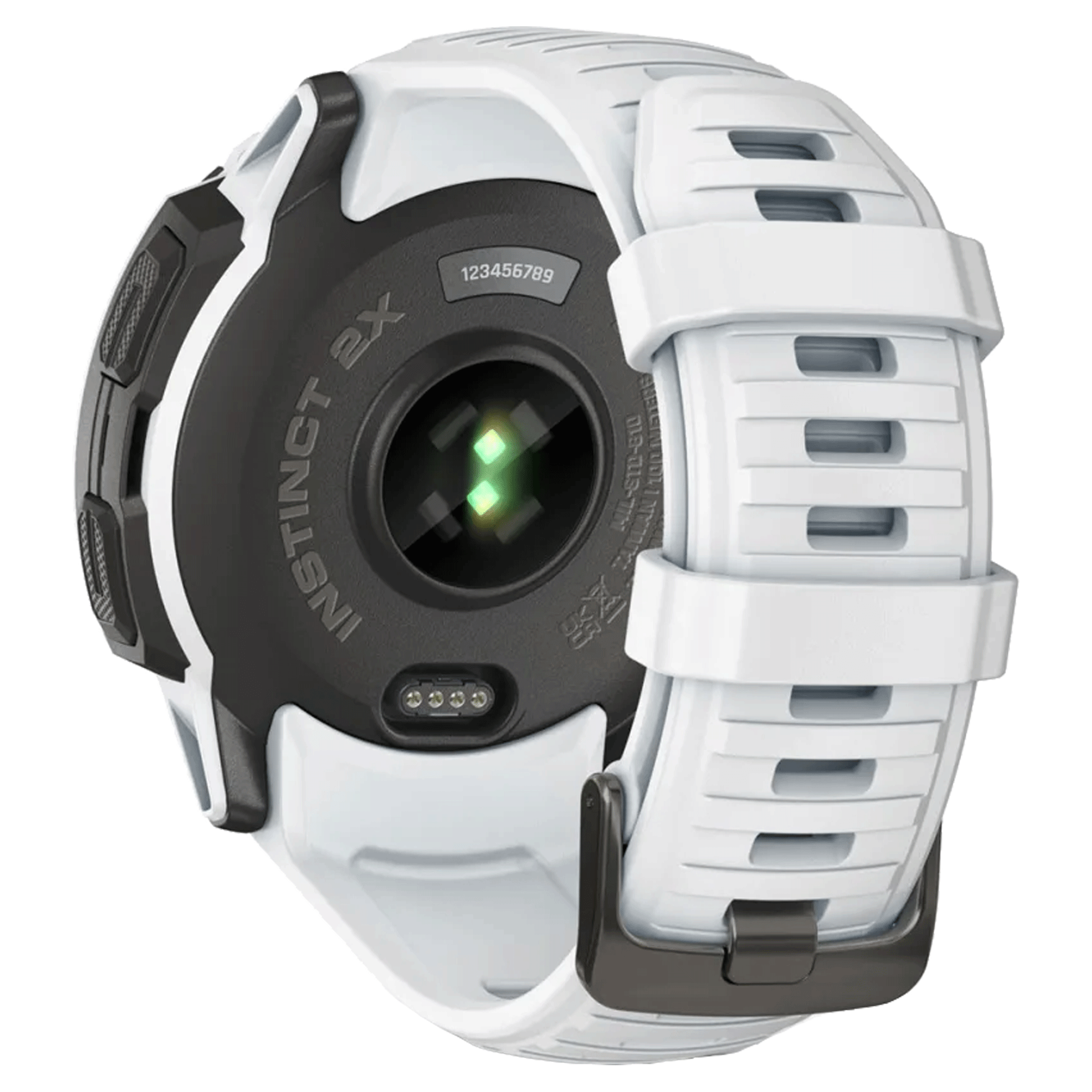 Garmin Instinct 2X Solar White watch with white silicone strap 50 mm