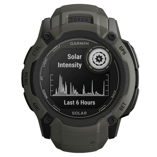 Montre Garmin Instinct 2X Solar Verte Moss bracelet silicone vert 50 mm 010-02805-05