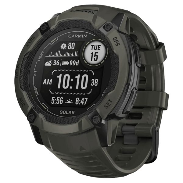 Montre Garmin Instinct 2X Solar Verte Moss 50 mm 0100280505 Lepage