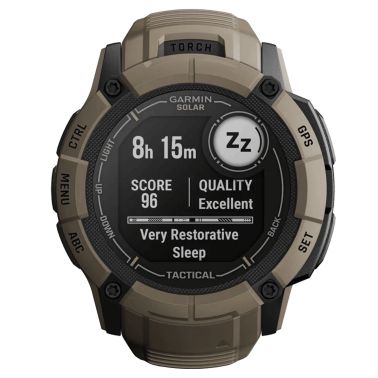 Montre Garmin Instinct 2X Solar Tactical Edition Beige Coyotte bracelet silicone beige 50 mm 010-02805-02