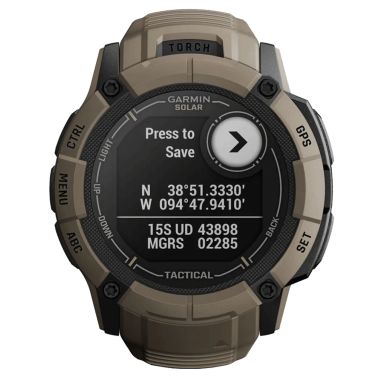 Montre Garmin Instinct 2X Solar Tactical Edition Beige Coyotte bracelet silicone beige 50 mm 010-02805-02