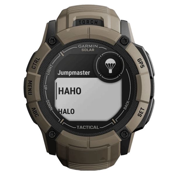 Montre Garmin Instinct 2X Solar Tactical Edition Beige Coyotte bracelet silicone beige 50 mm 010-02805-02