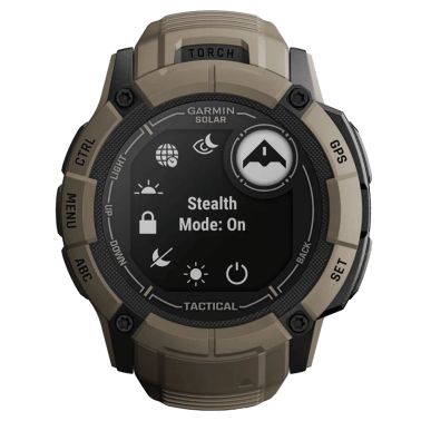 Montre Garmin Instinct 2X Solar Tactical Edition Beige Coyotte bracelet silicone beige 50 mm 010-02805-02