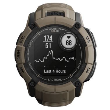 Montre Garmin Instinct 2X Solar Tactical Edition Beige Coyotte bracelet silicone beige 50 mm 010-02805-02