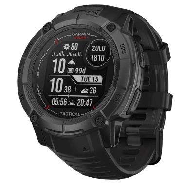 Montre Garmin Instinct 2X Solar Tactical Edition Noire bracelet silicone noir 50 mm 010-02805-03