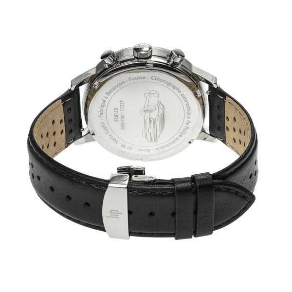 Montre Lip Rallye Chrono Edition Limitée automatique cadran vert bracelet cuir noir 42 mm