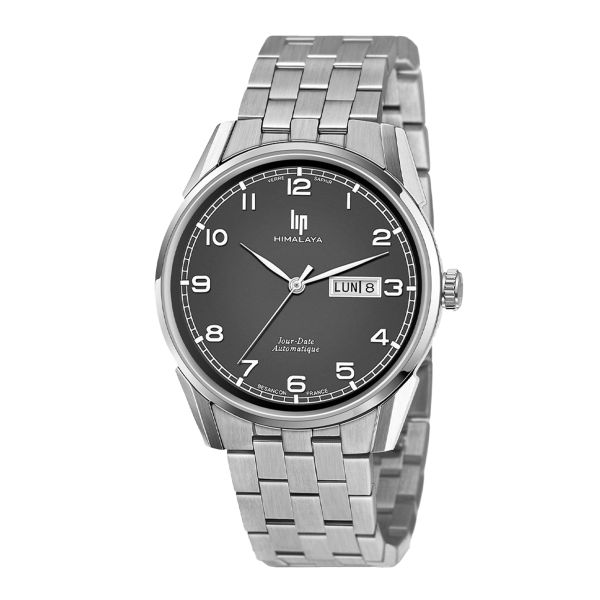 Lip Himalaya Day-Date automatic anthracite dial steel bracelet 40 mm
