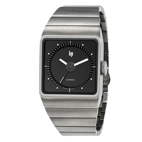 Lip BIG TV Titanium automatic black dial titanium bracelet 35 x 35 mm