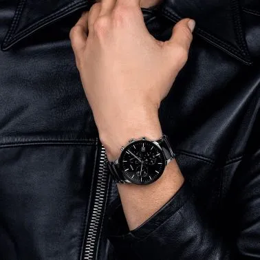 Montre Rado Centrix quartz chronographe cadran noir bracelet céramique noire 40 mm R30130152