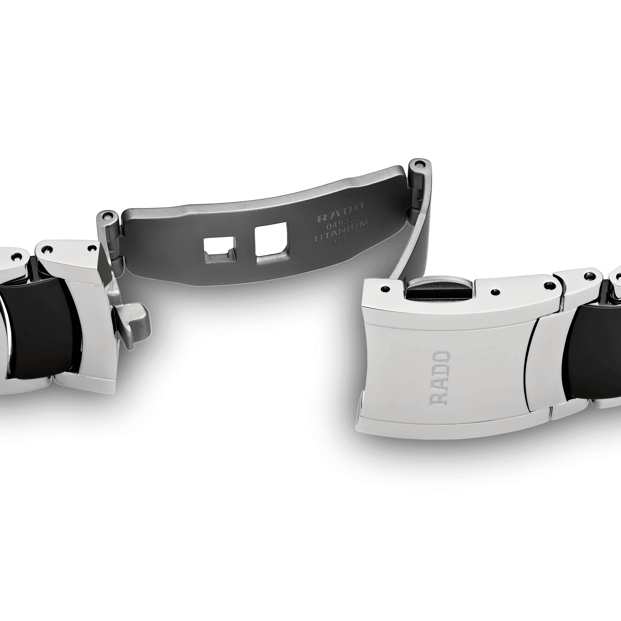 Montre Rado Centrix quartz chronographe cadran noir bracelet céramique noire 40 mm