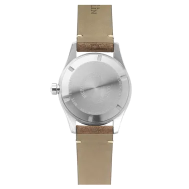 Montre Michel Herbelin Trophy Inland automatique cadran gris météorite bracelet cuir vieilli 42 mm