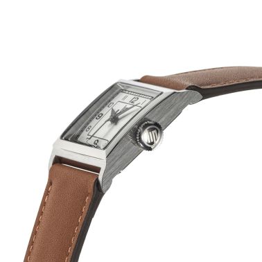 Lip Churchill C18 quartz silver dial brown leather strap 21 x 21 mm
