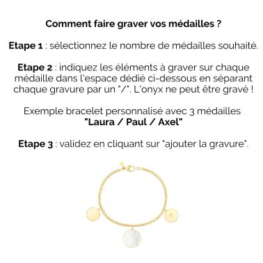 Lepage Colette Personalized bracelet in yellow gold