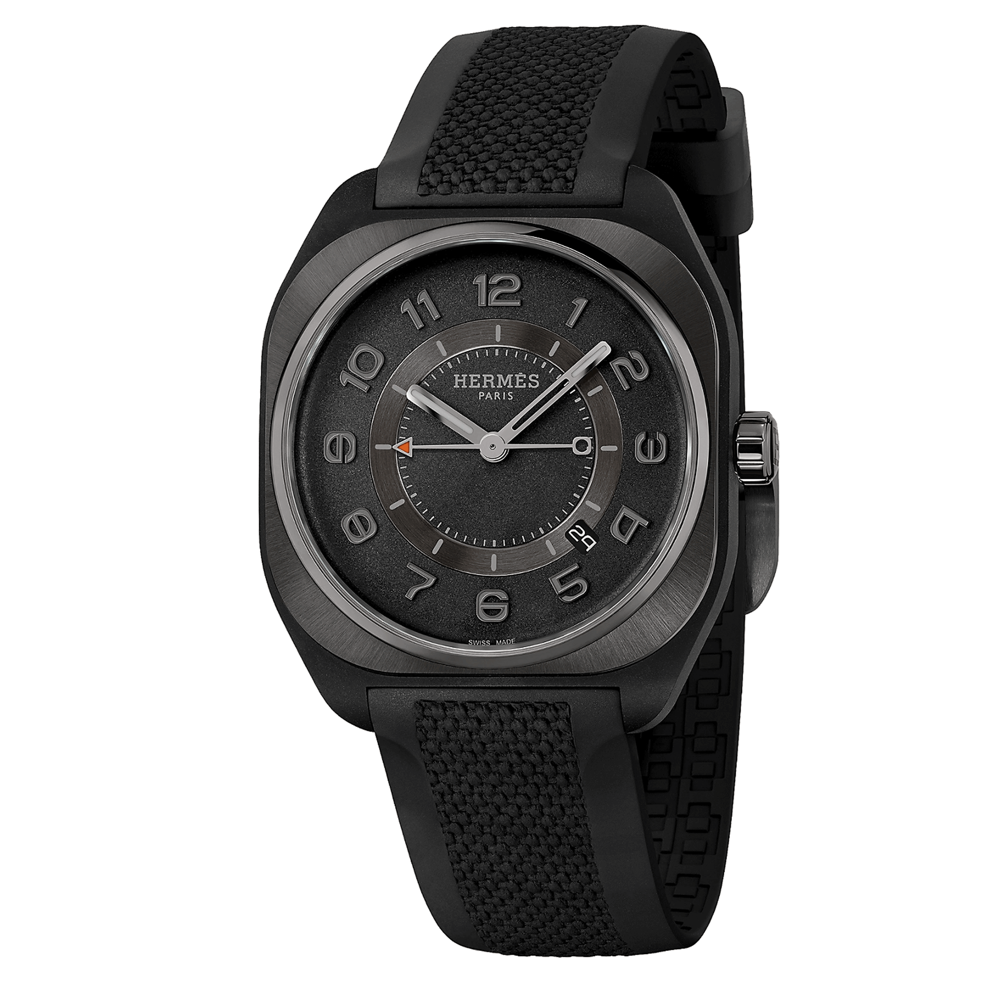 HERMES クォーツ腕時計 ブラックダイバーウォッチ Hermès H08 automatic 42 mm Watch W049433WW00 - Lepage