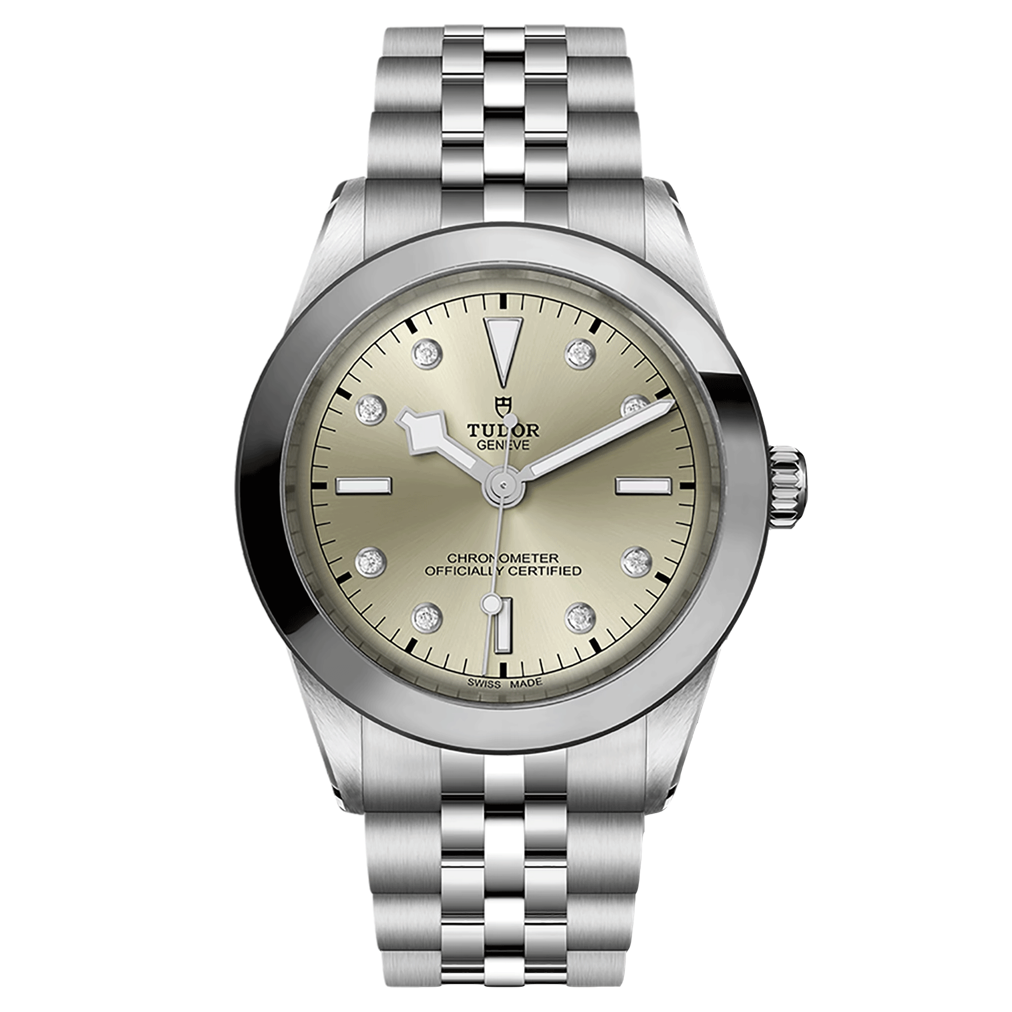 Montre Tudor Black Bay 39 COSC automatique index diamants cadran champagne clair bracelet acier 39 mm M79660-0006