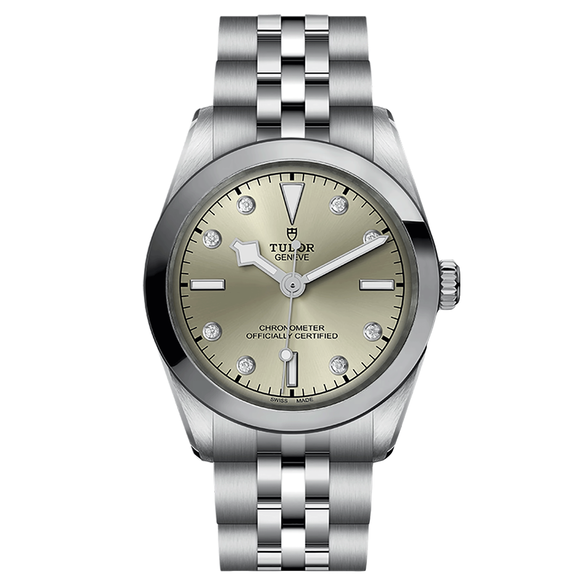 Tudor Black Bay 31 COSC automatic watch with diamond markers light champagne dial steel bracelet 31 mm M79600-0006
