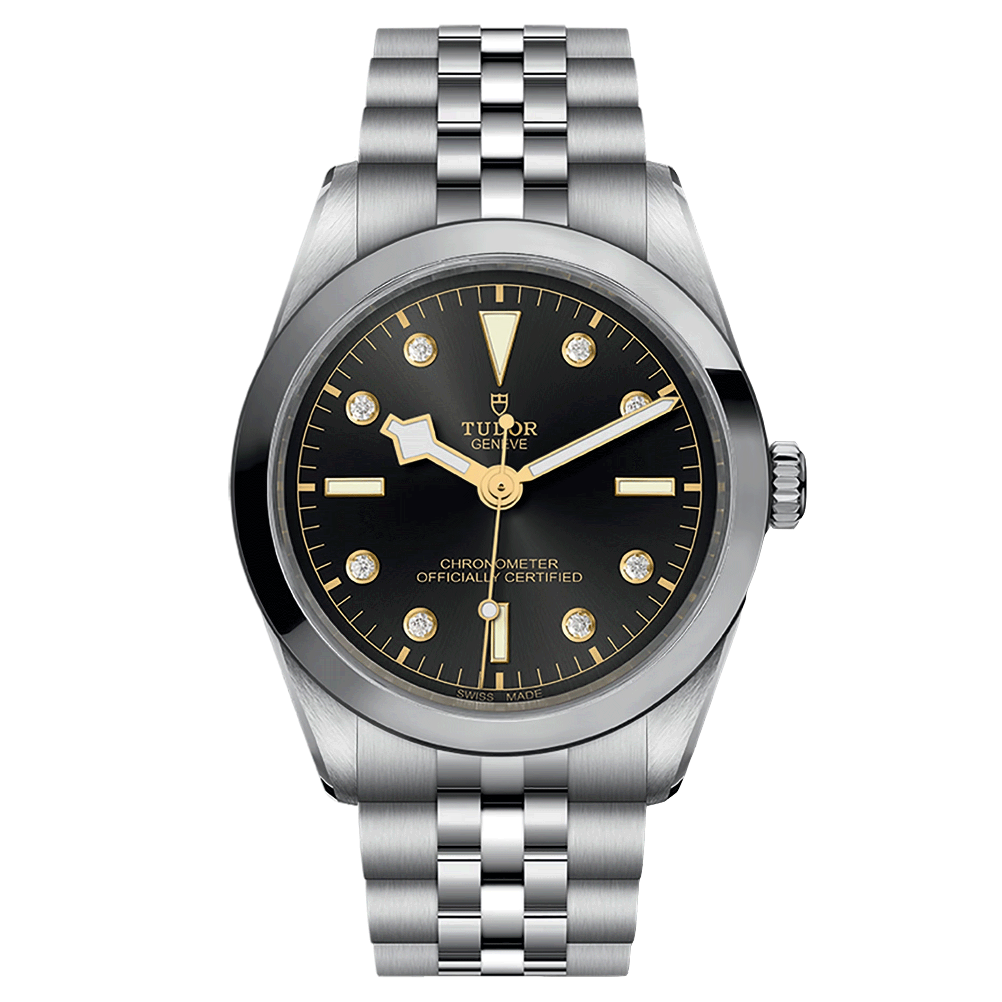 Tudor Black Bay 36 COSC automatic watch with diamond markers anthracite dial steel bracelet 36 mm M79640-0004