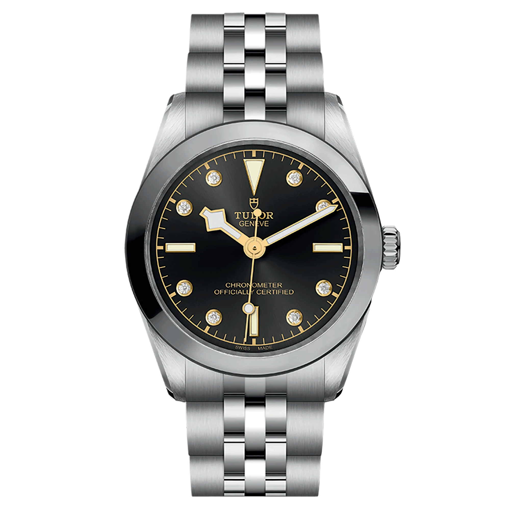 Tudor Black Bay 31 COSC automatic watch with diamond markers anthracite dial steel bracelet 31 mm M79600-0004