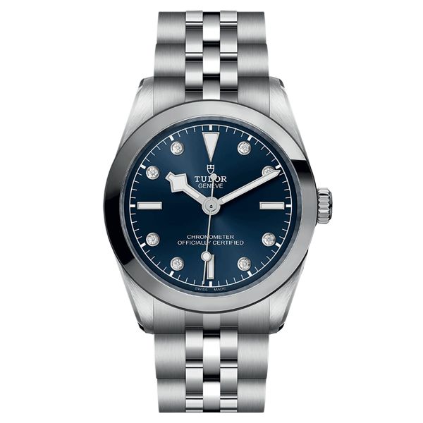 Tudor Black Bay 31 COSC automatic watch with diamond markers blue dial steel bracelet 31 mm M79600-0005