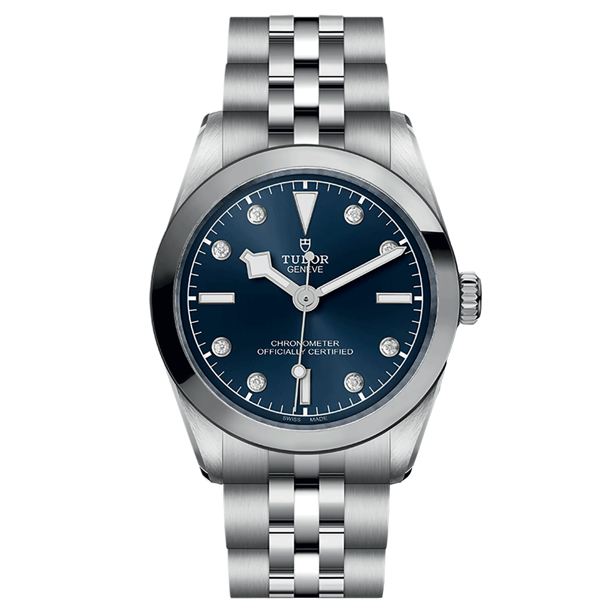 Tudor Black Bay 31 COSC automatic watch with diamond markers blue dial steel bracelet 31 mm M79600-0005