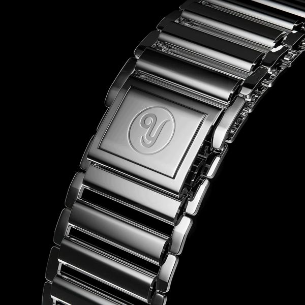 Montre Yema Urban Field mécanique cadran noir bracelet acier 20 cm Bonklip 37,5 mm YFLD23-37-AM3S