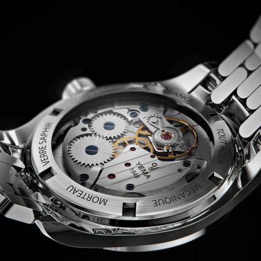 Yema Urban Field mechanical watch black dial steel bracelet 20 cm Bonklip 37,5 mm YFLD23-37-AM3S