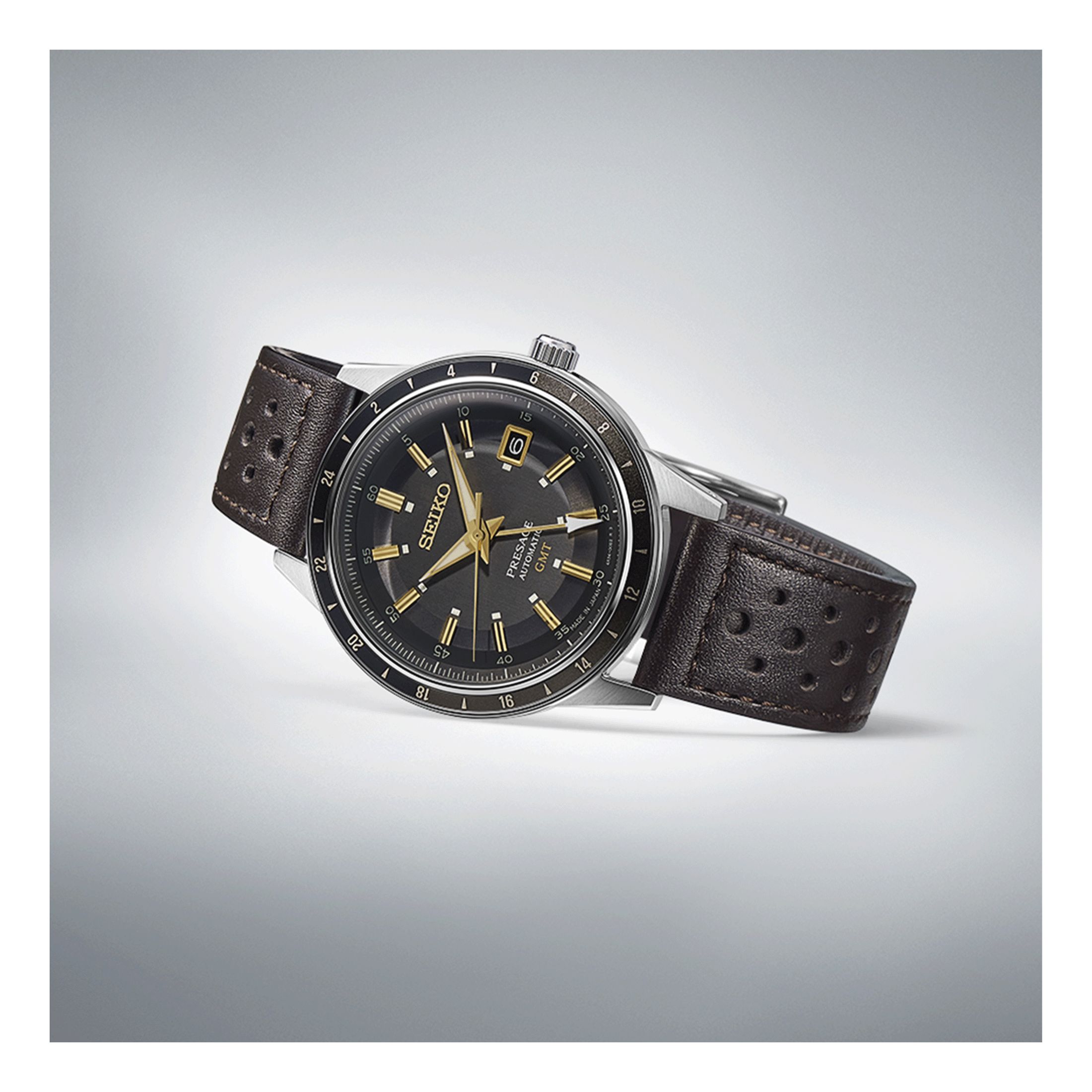 Seiko Presage Style 60's GMT black dial SSK013J1 Lepage