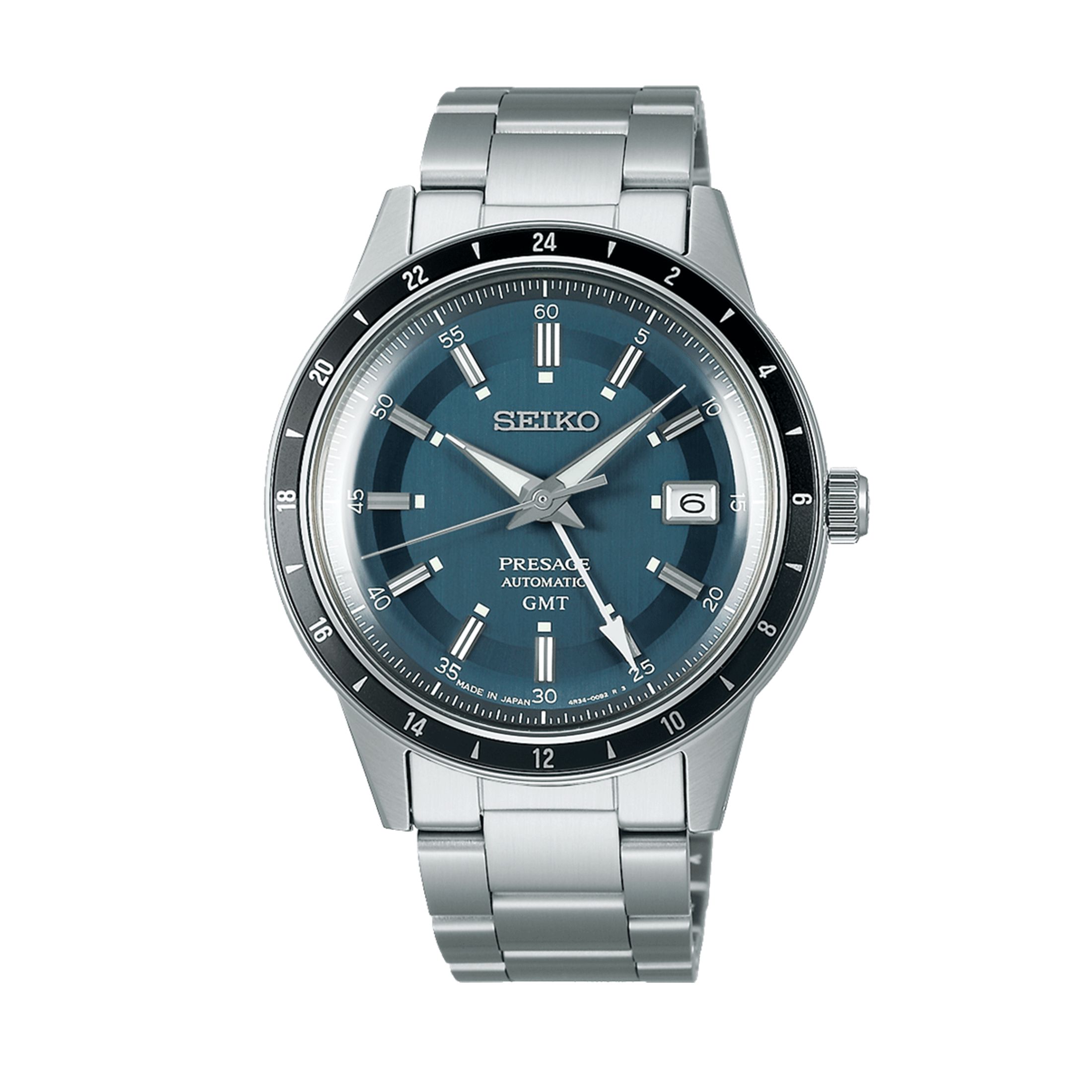Montre Seiko Presage Style 60's GMT cadran bleu SSK009J1 Lepage